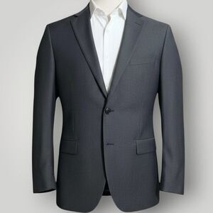 JOHN VARVATOS USA Mens Blazer 38R Sport Coat Two Button Suit Jacket Gray Wool
